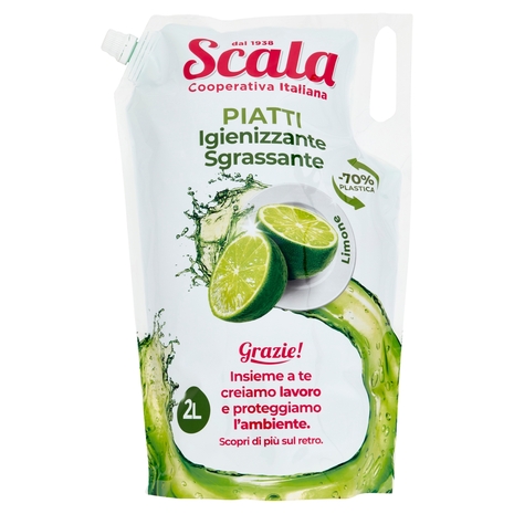 Scala Piatti Igienizzante Sgrassante Limone ecoricarica 2L